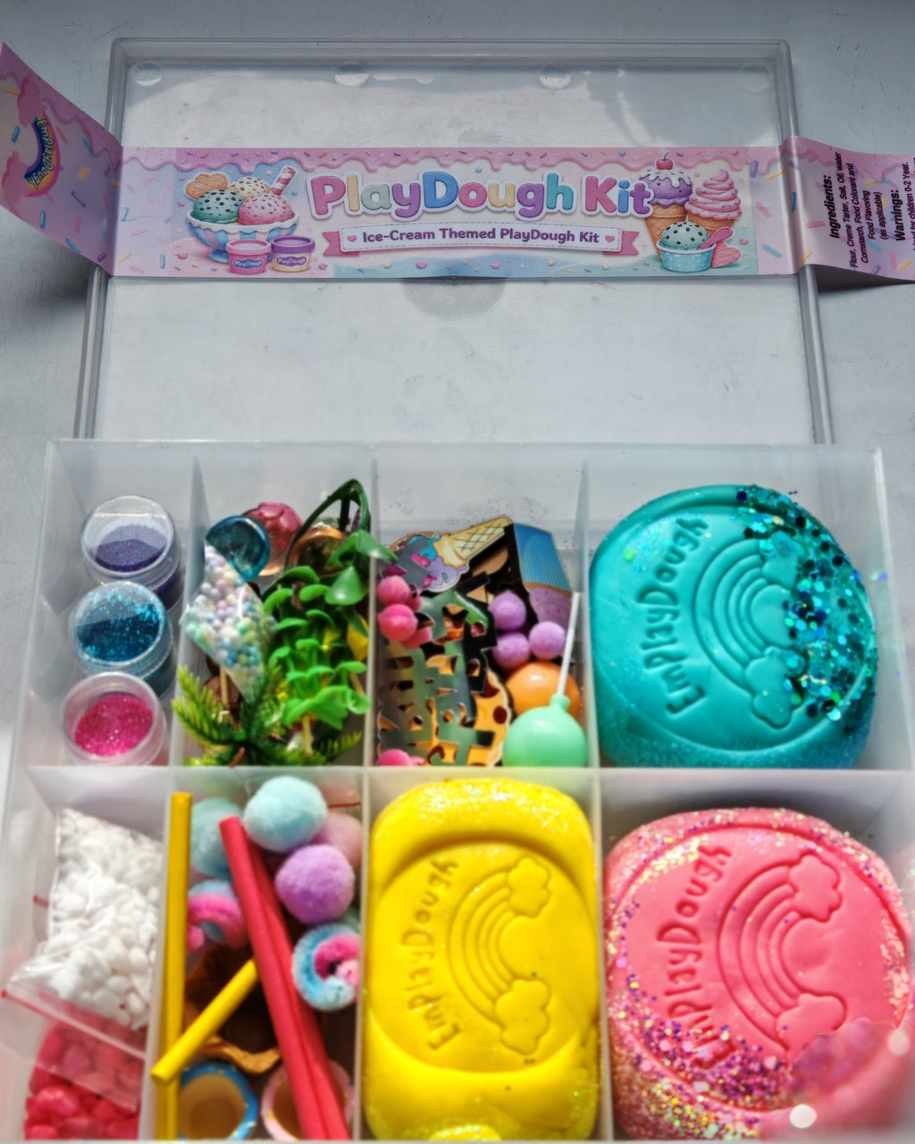 Ice Cream Themed PlayDough DIY Kit