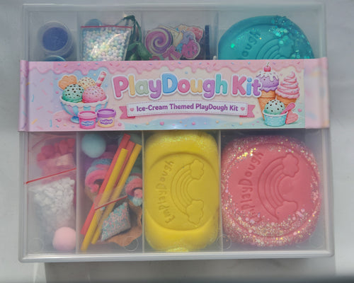 Ice Cream Themed PlayDough DIY Kit